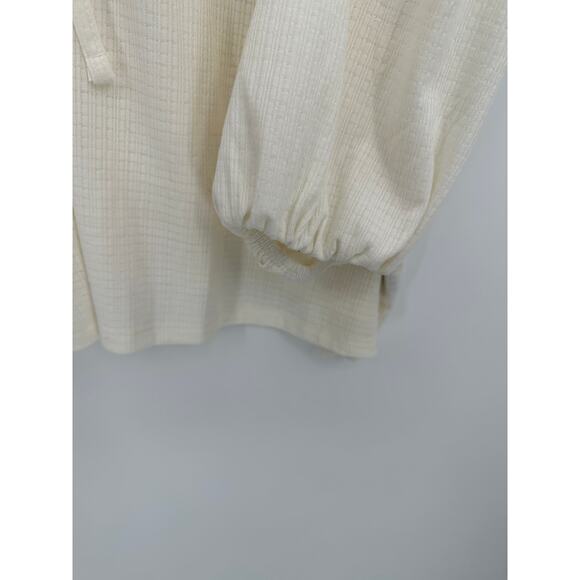 Torrid Texture Jersey Lace-Up Drop Shoulder Top Women 5X Cream Lightweight - Picture 4 of 9